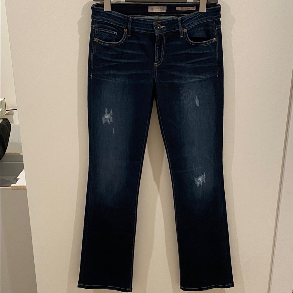 Guess Women's Midnight Blue Bootcut low rise Jeans